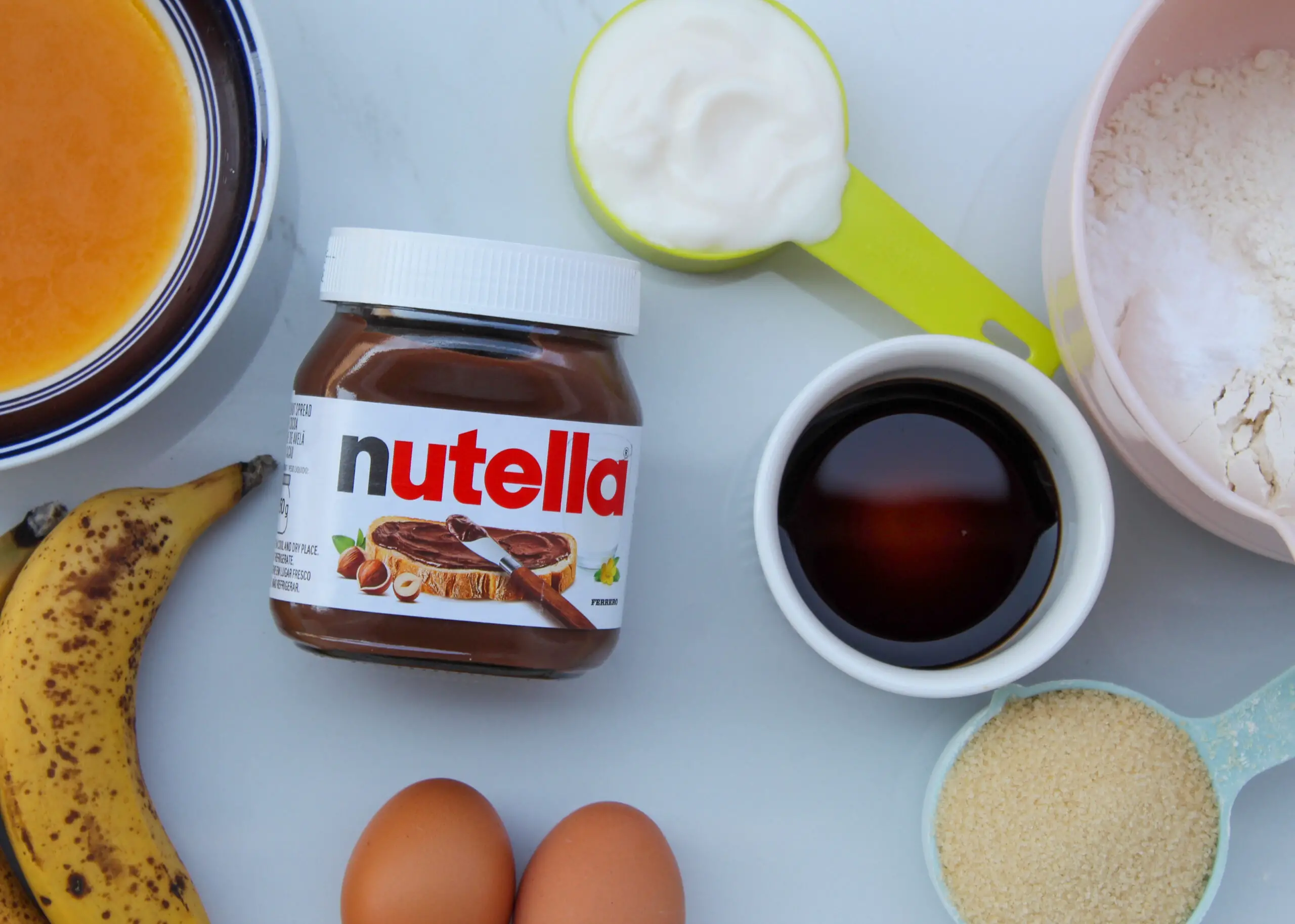 banana nutella muffins ingredients